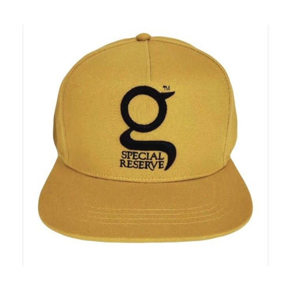 Game Cigars Special Reserve Gold Snapback Hat Flat Bill Golden Yellow